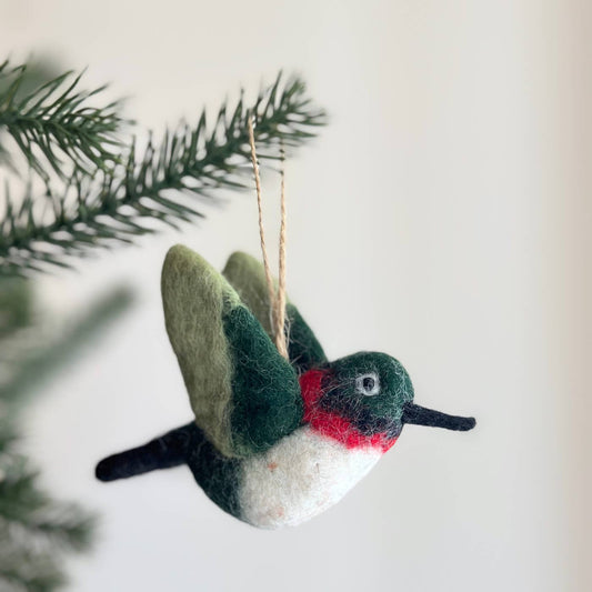 Ornament - Felted Hummingbird