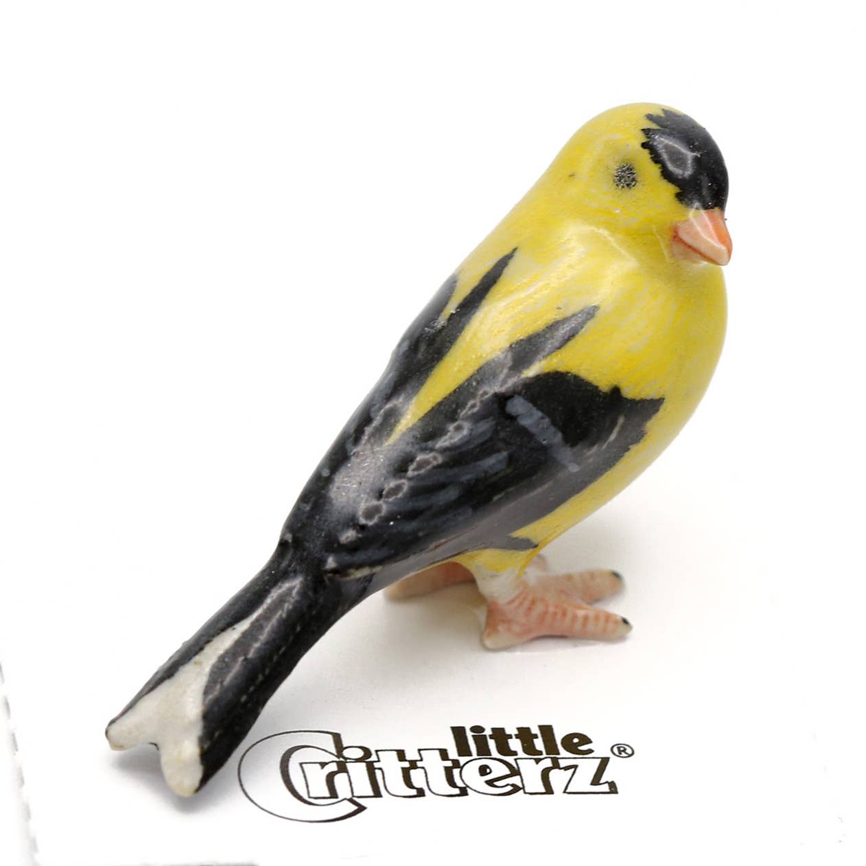 Little Critterz Porcelain Miniature - "Bounce" Goldfinch