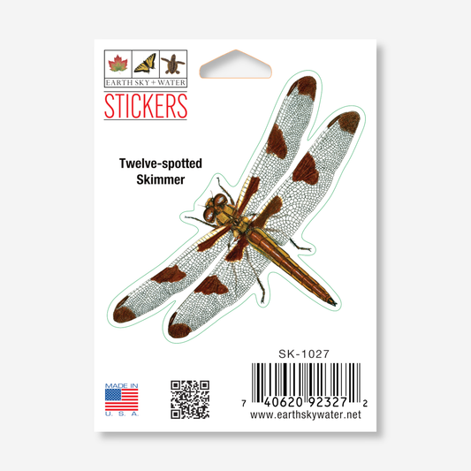 Sticker - Twelve-spotted Skimmer Nature Sticker, 2.5" x 3.5"
