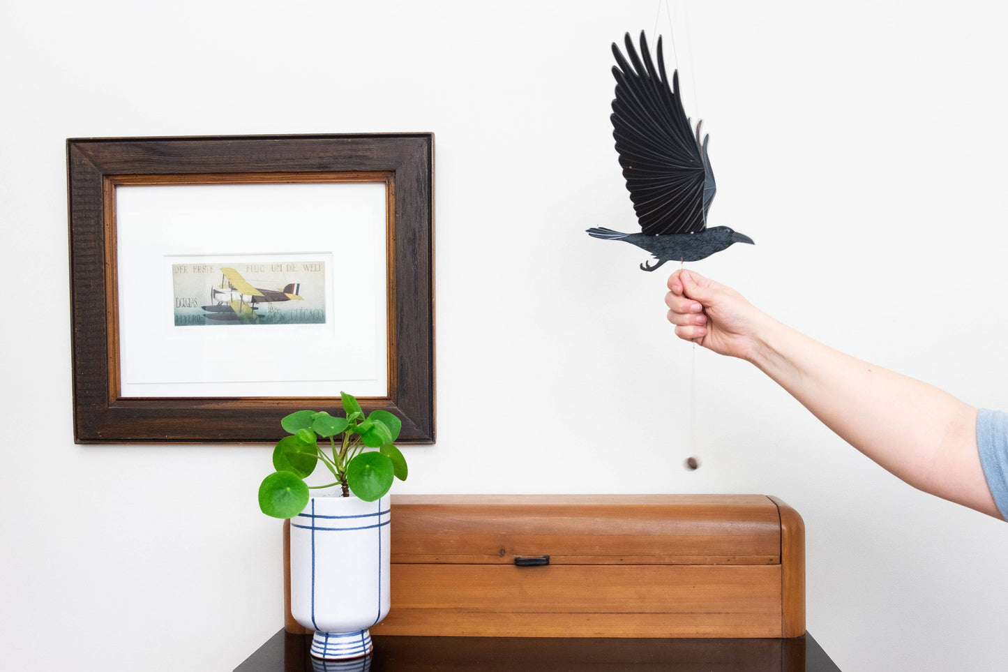 Flying Bird Mobile - Raven Crow