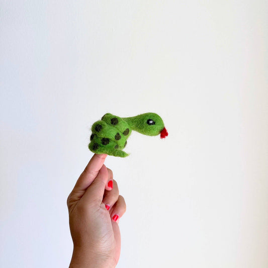Finger Puppet - Felted Snake