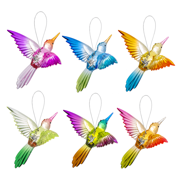 Crystal Expressions Ornament with Removable Charm - Hummingbird