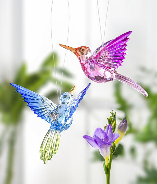 Crystal Expressions Ornament with Removable Charm - Hummingbird