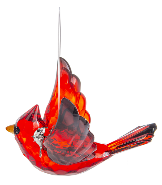 Crystal Expressions Ornament with Removable Charm - Radiant Cardinal