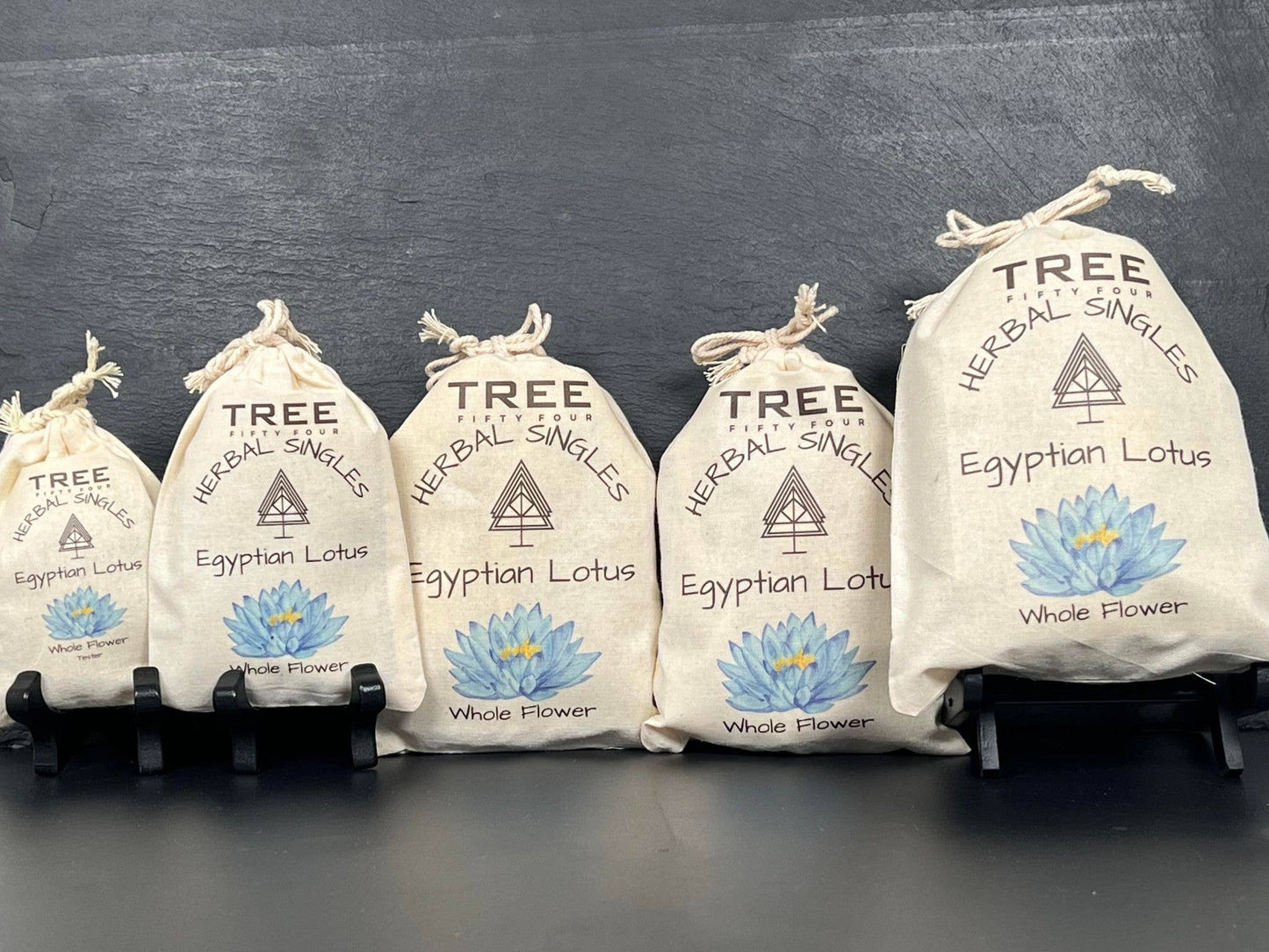 Loose Tea in Drawstring Sachet - Tree Fifty Four - Egyptian Blue Lotus (2oz)