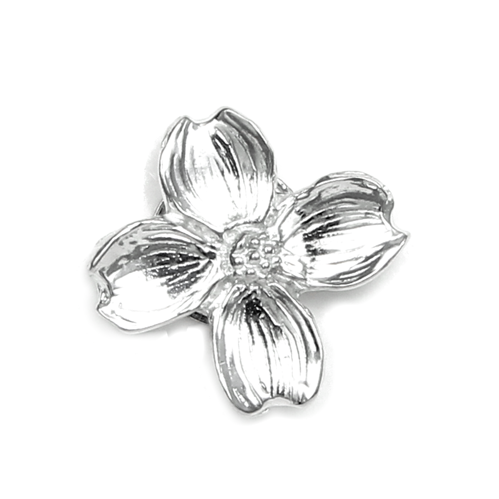 Scarf Magnetic Pin - Pewter - Dogwood Flower