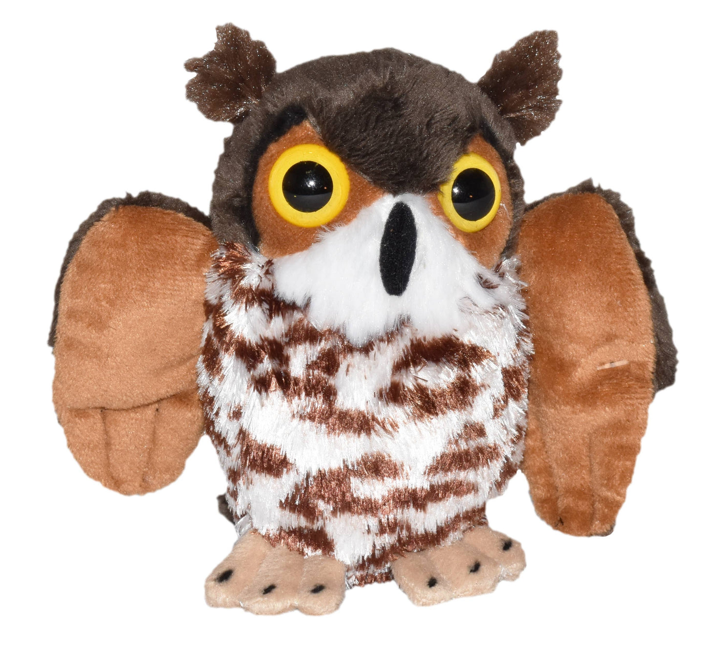 Plush Animal - Great Horned Owl - Pocketkins Eco 5"