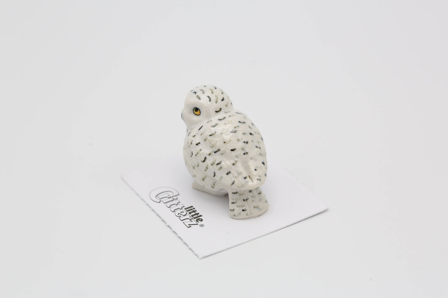 Little Critterz Porcelain Miniature - "Ghost" Snowy Owl