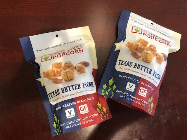 Snacks - Cornucopia Popcorn - Texas Butter Pecan Popcorn (Vegan & Gluten Free)