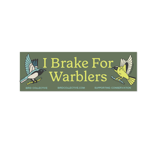 Sticker - I Brake For Warblers Bumper Sticker