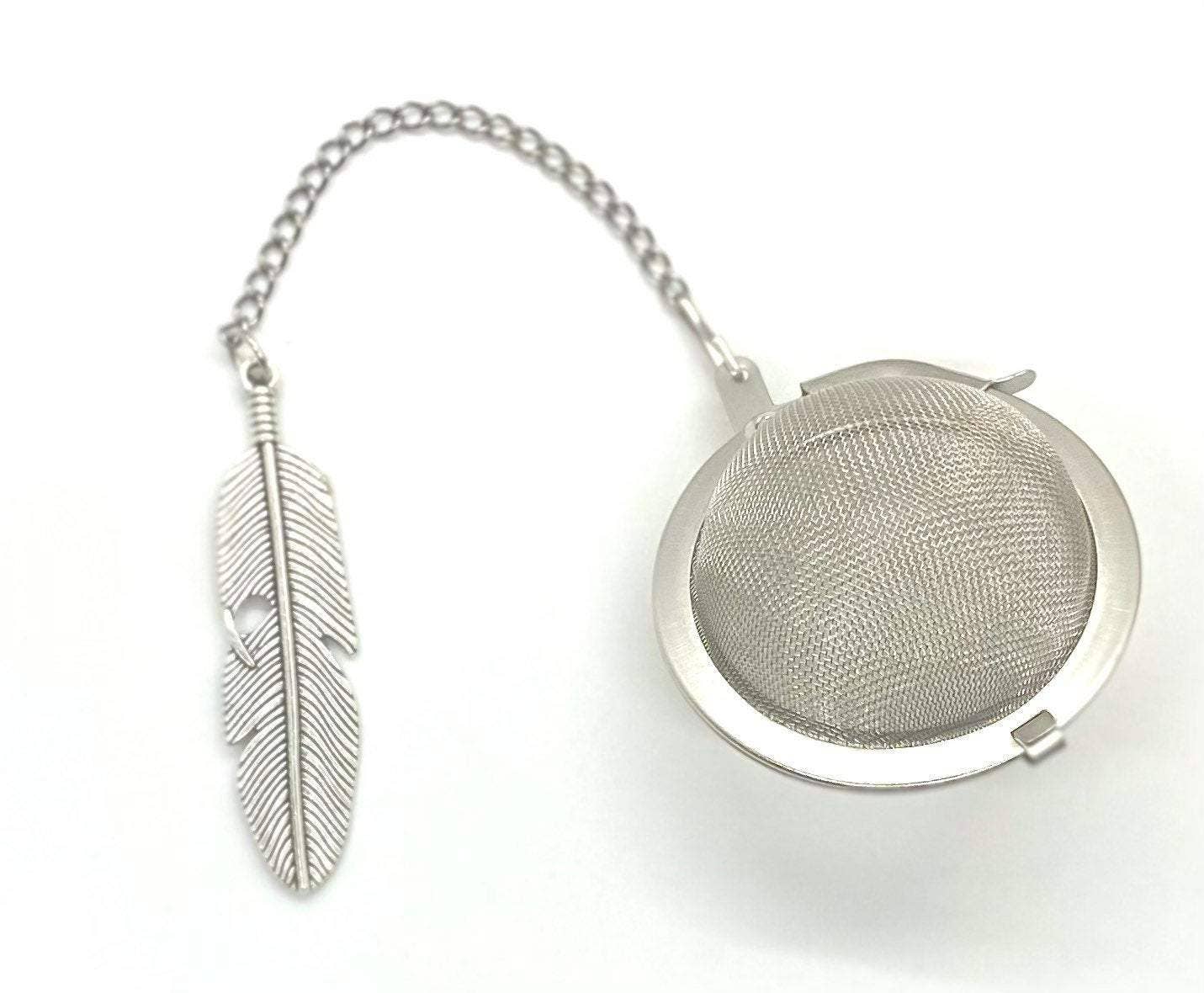 Loose Leaf Tea Infuser Ball - Feather Charm