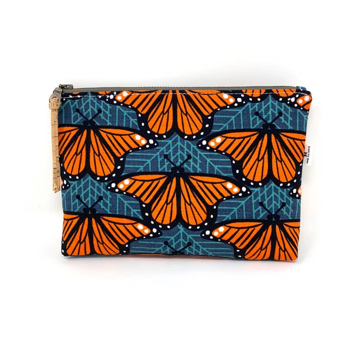 Pouch - Organic Slim Zip - Charley Harper Monarch Butterfly