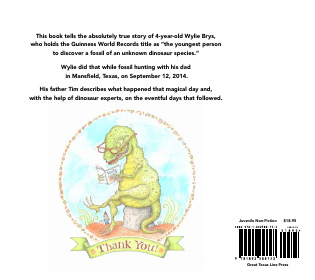 Book - Wylie Finds a Dinosaur by Tim Brys & Illustrated by Ann Huey (Hardback)