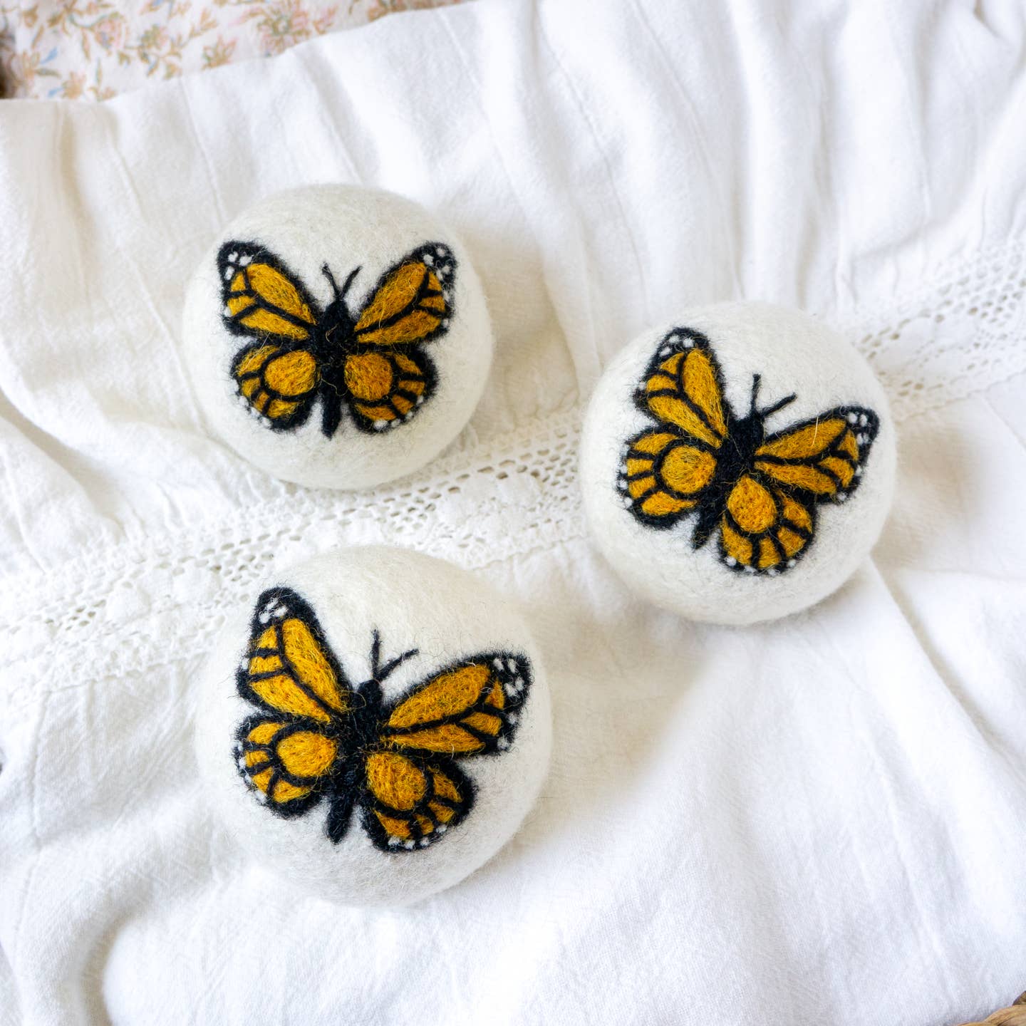 Eco-Laundry - Wool Dryer Ball - Monarch Butterfly