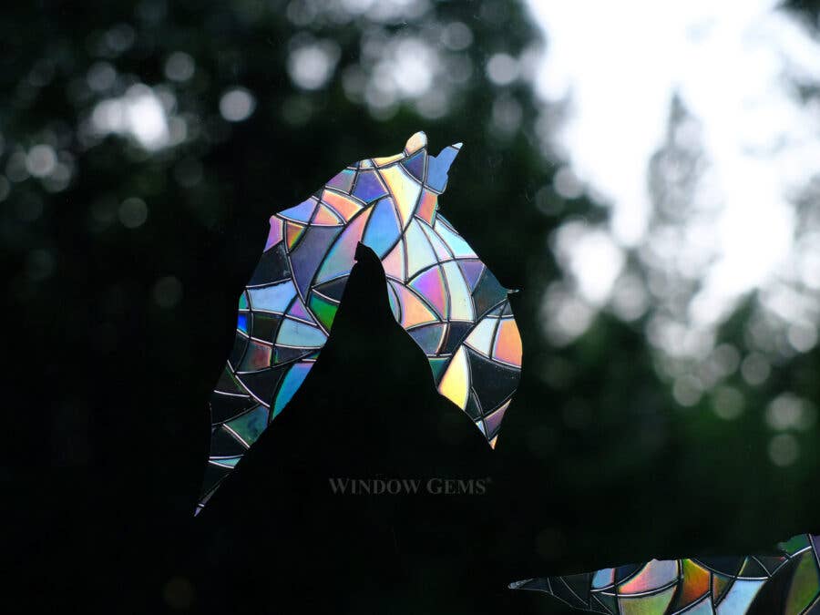 Window Gems - Bat - Window Clings Bird Strike Prevention Decals