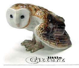 Little Critterz Porcelain Miniature - "Paleface" Barn Owl