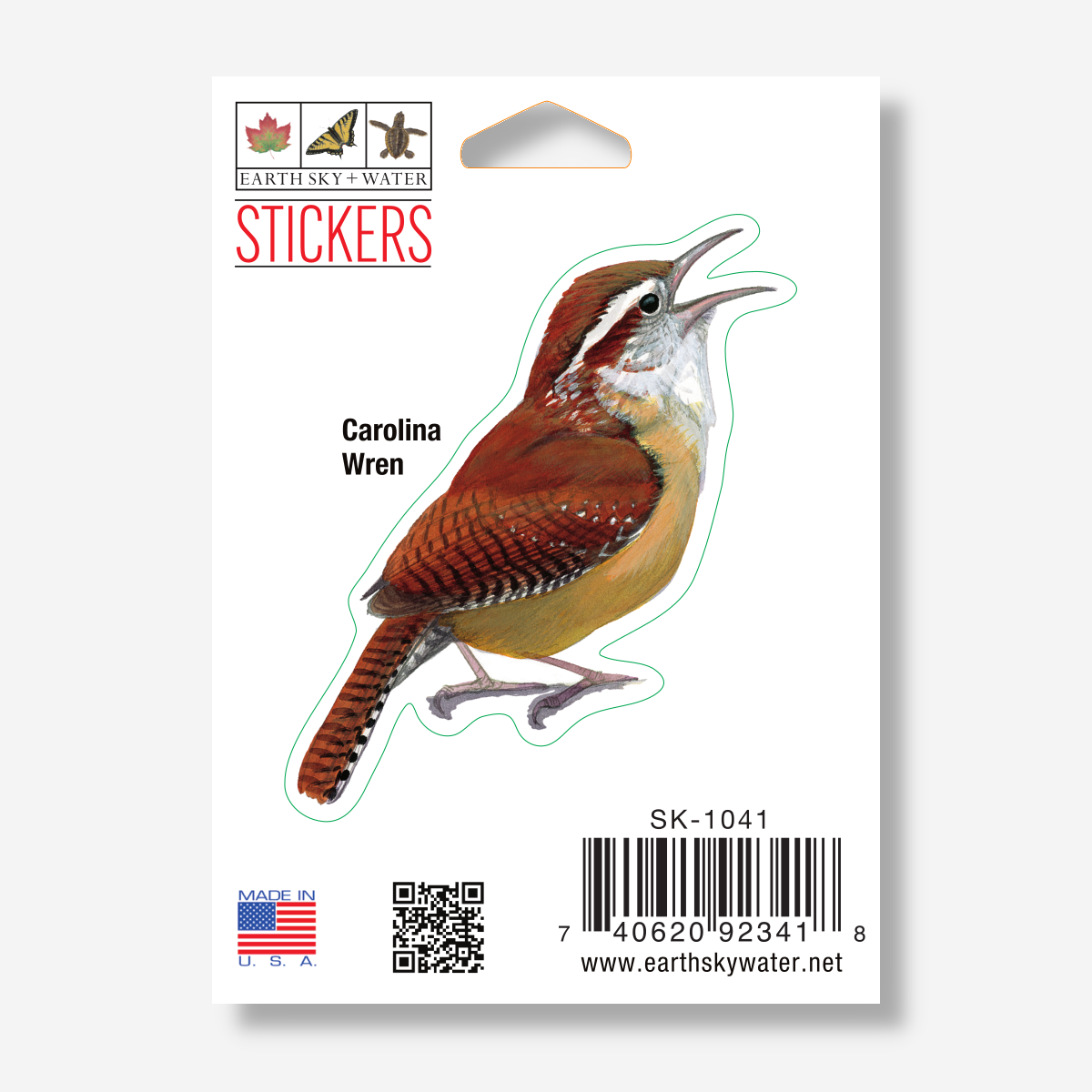 Sticker - Carolina Wren Nature Sticker, 2.5" x 3.5"