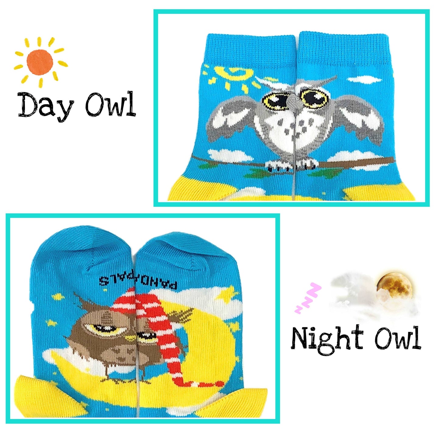 Socks - Kids - Day and Night Owls