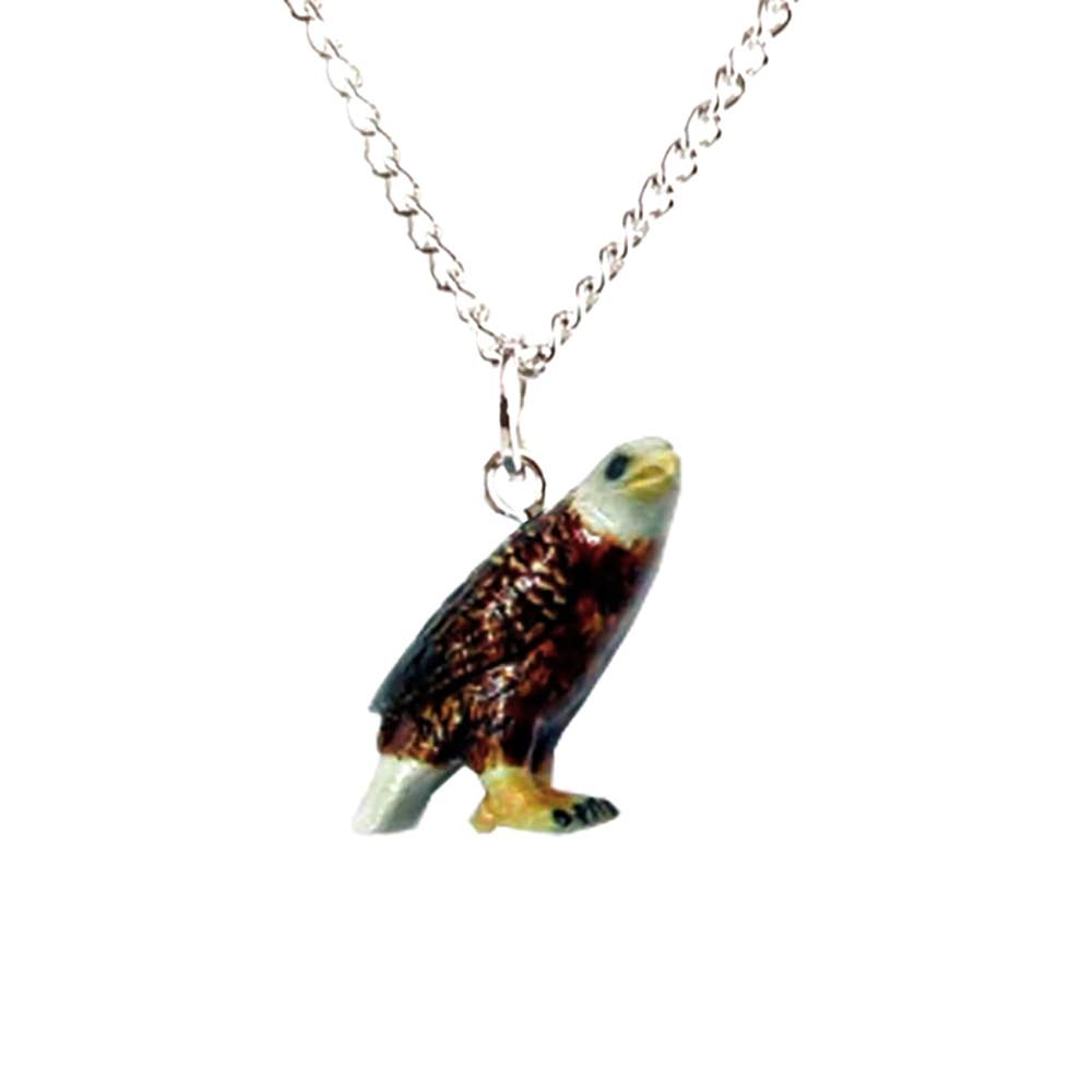 Necklace - Hand-Painted Porcelain - Eagle