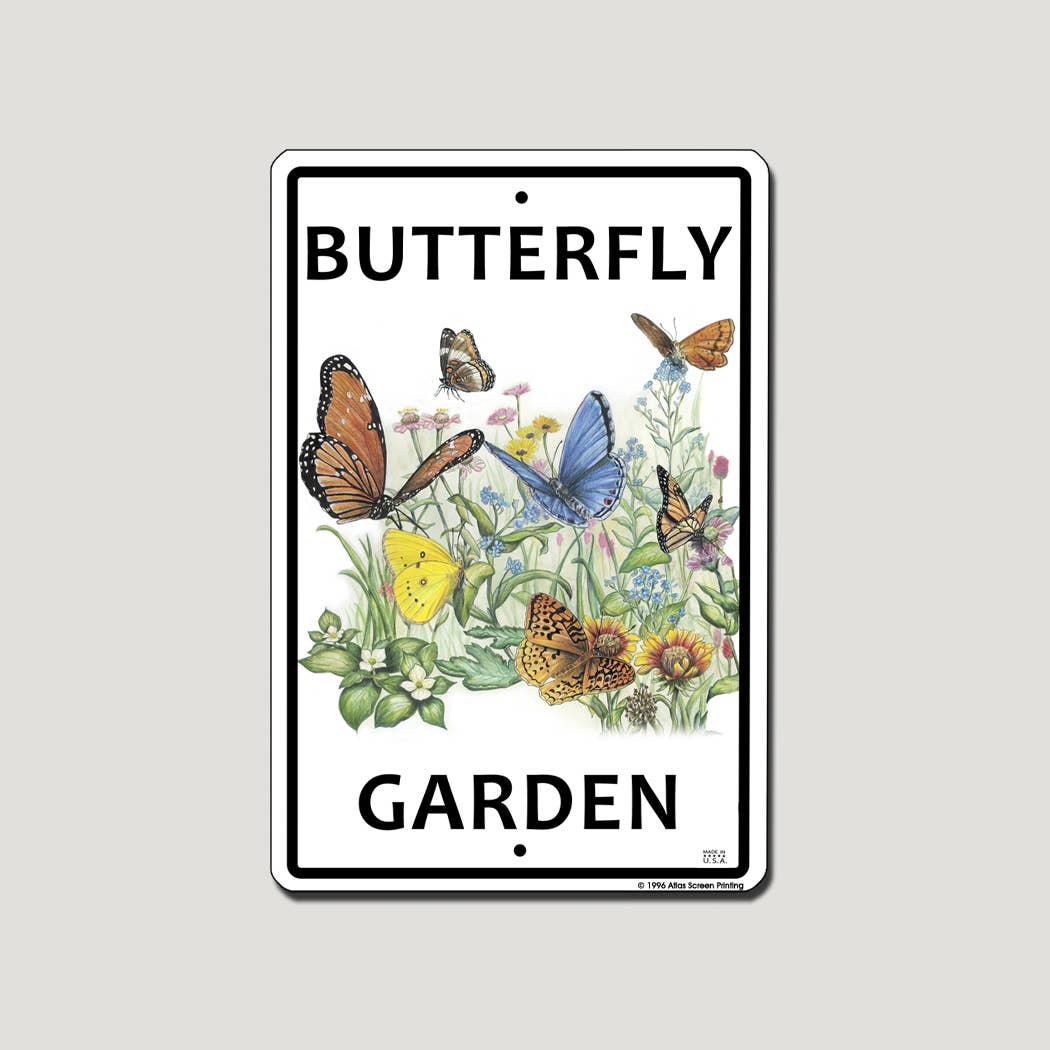 Sign - Butterfly Garden - Aluminum 10" x 15"