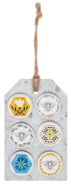 Magnet Set - Bees & Flowers