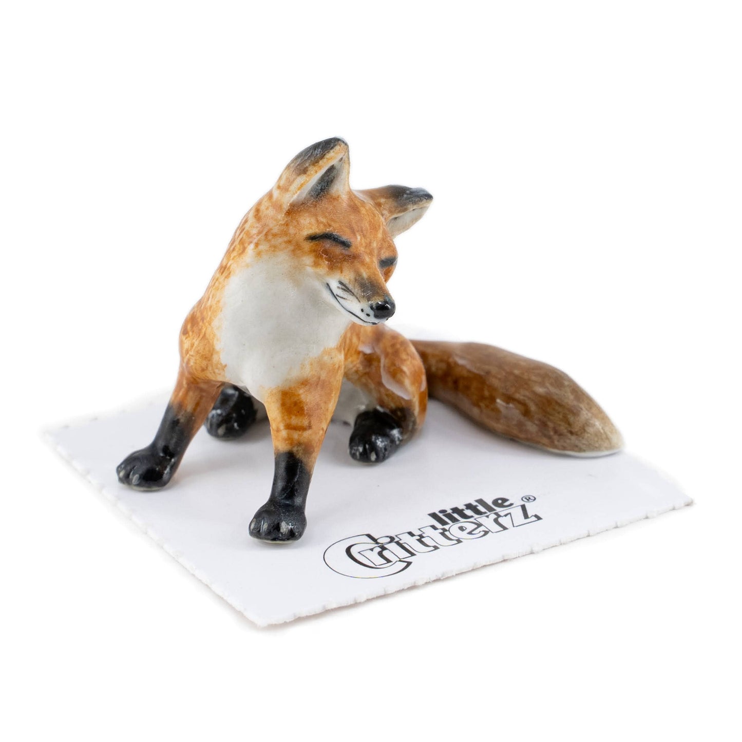 Little Critterz Porcelain Miniature - "Robin" Smiling Red Fox