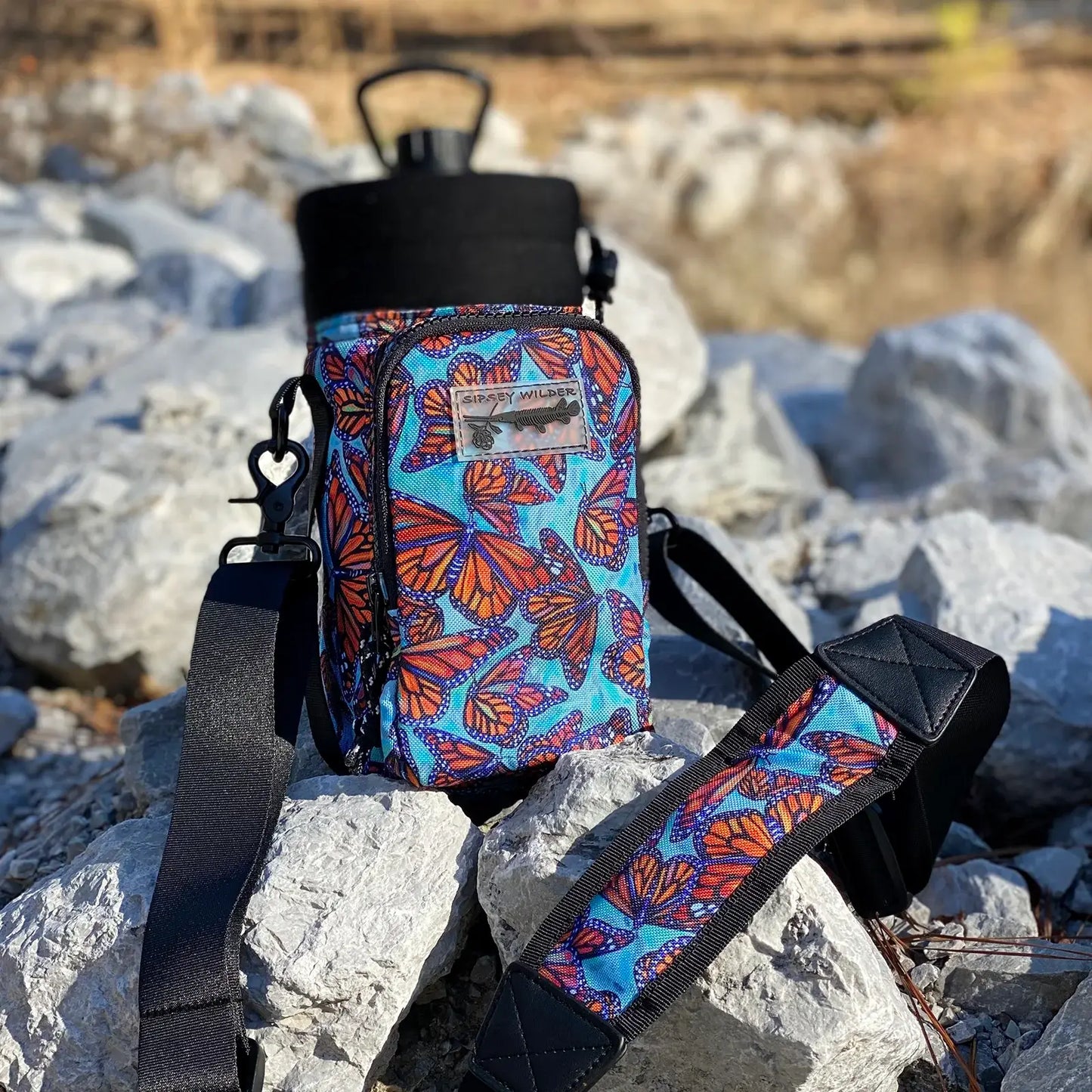 Water Bottle Carrier - Monarch Magic