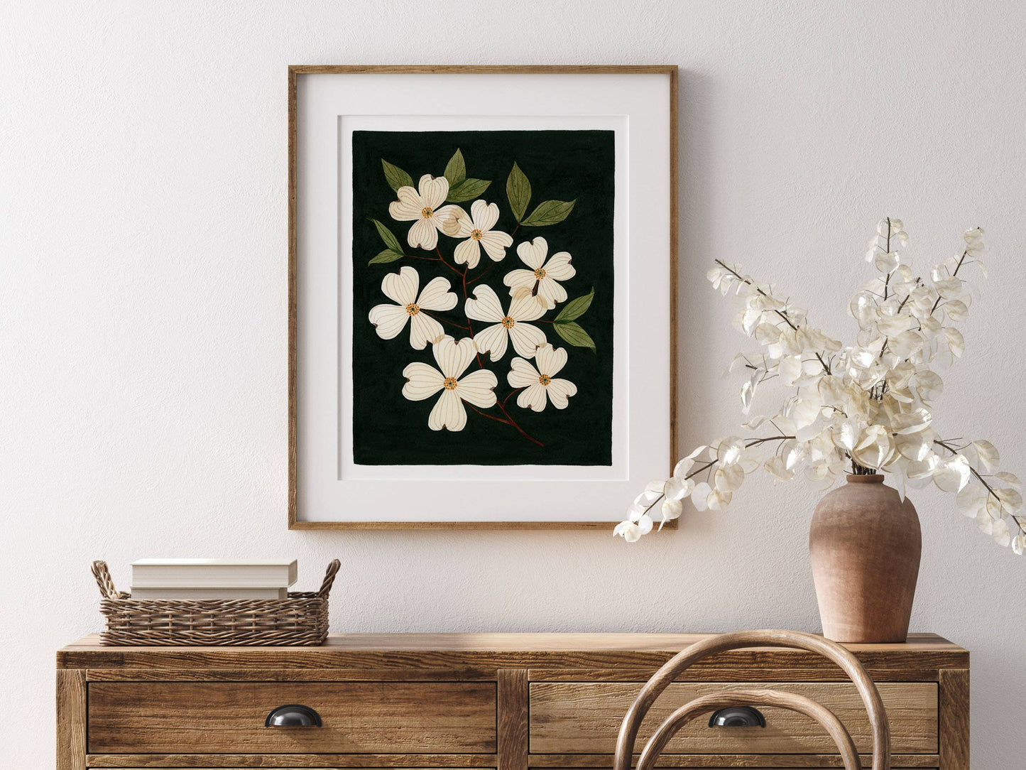 Unframed Art Print - "Pressed Dogwoods" by Leana Fischer