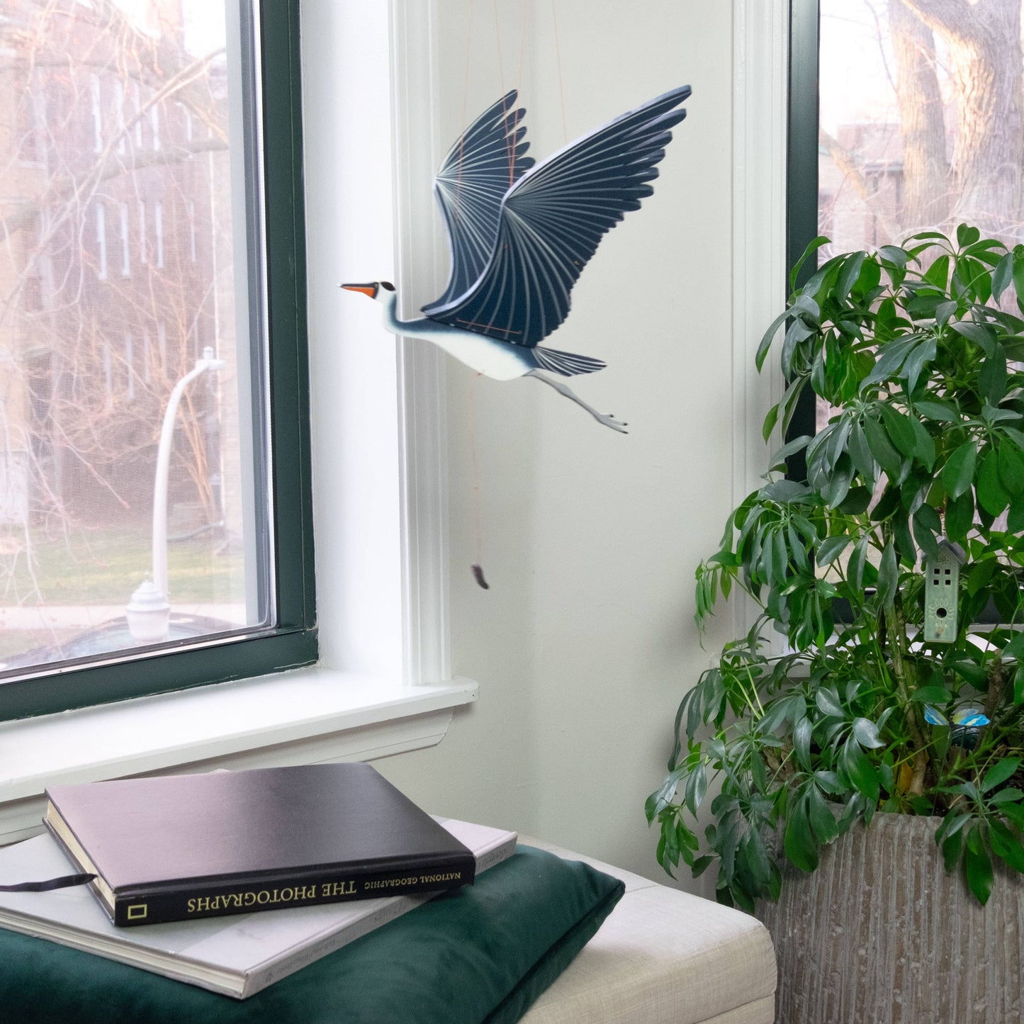Flying Bird Mobile - Blue Heron
