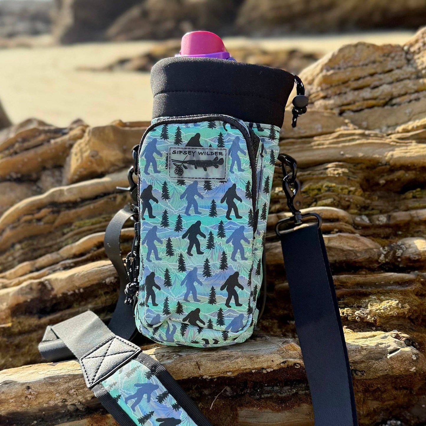 Water Bottle Carrier - Sasquatch Forest