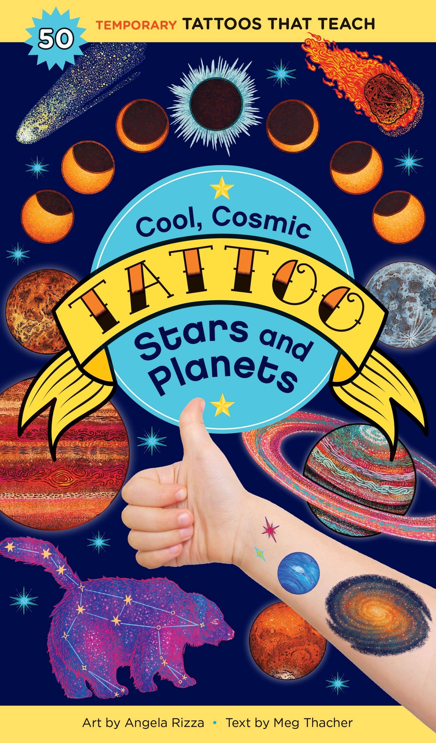 Temporary Tattoos - Cool, Cosmic Tattoo Stars and Planets: 50 Temporary Tattoos That Teach (Paperback/Sticker Book)