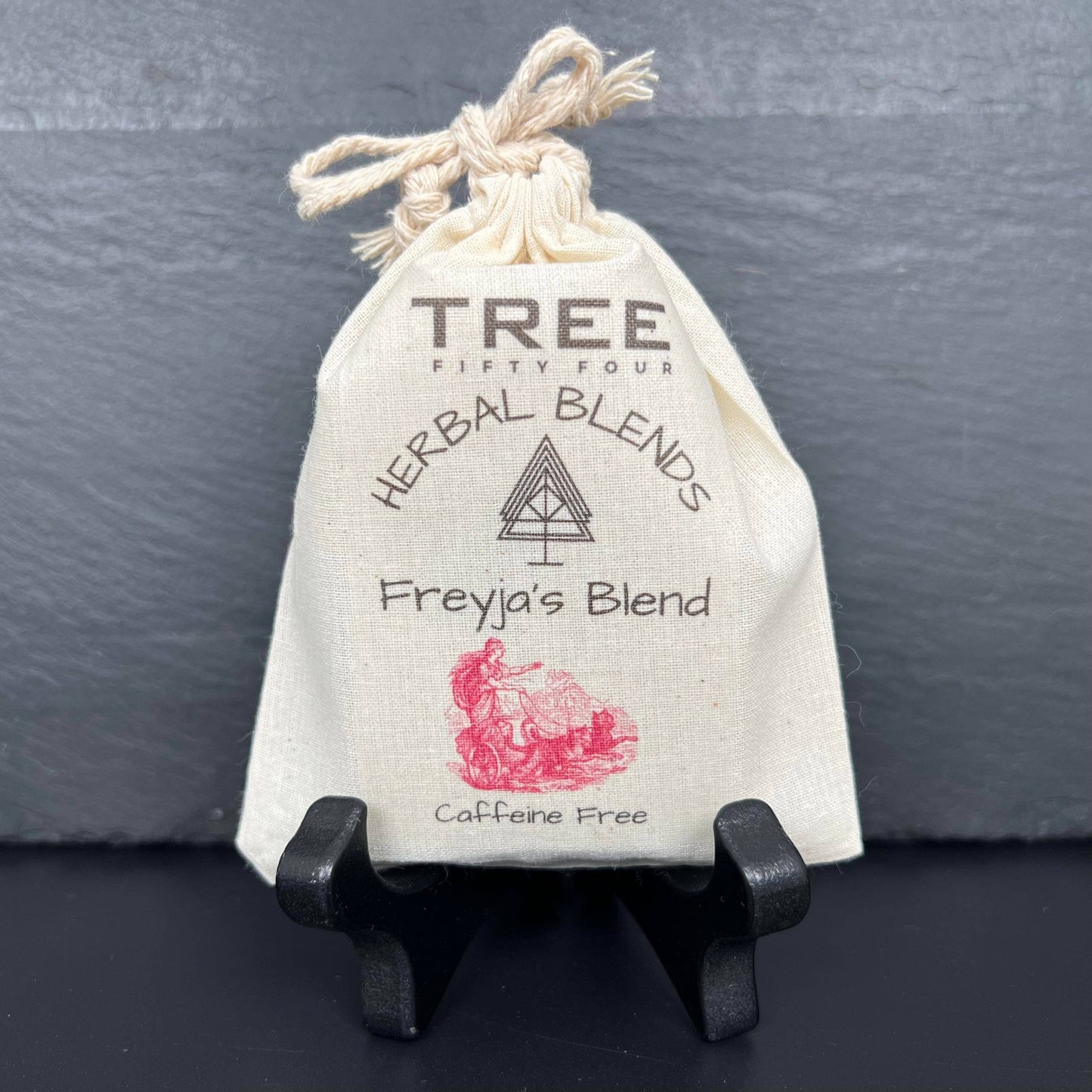 Loose Tea in Drawstring Sachet - Tree Fifty Four - Freyja's Herbal Tea Blend (3oz)