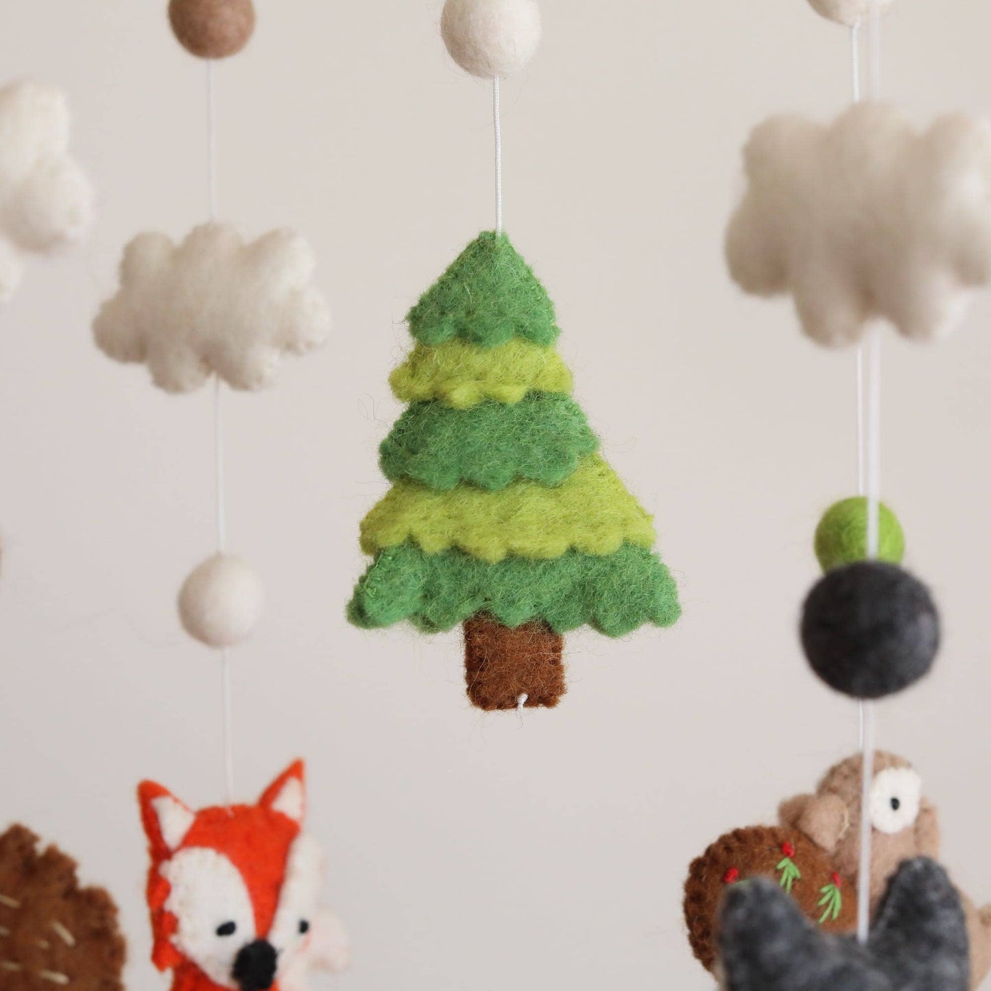 Felted Mobile - Woodland Animal (2nd version)