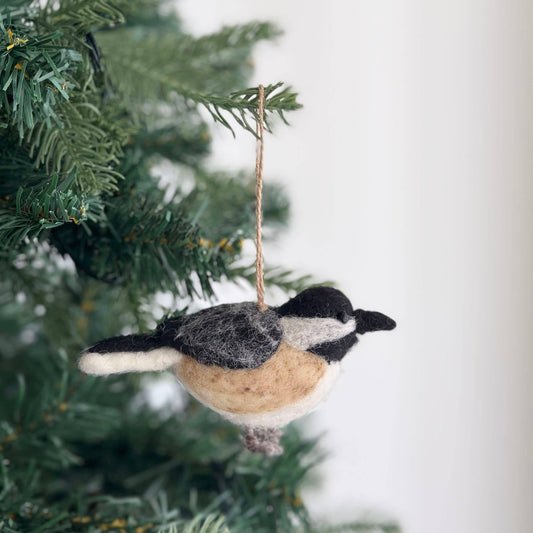 Ornament - Felted Chickadee