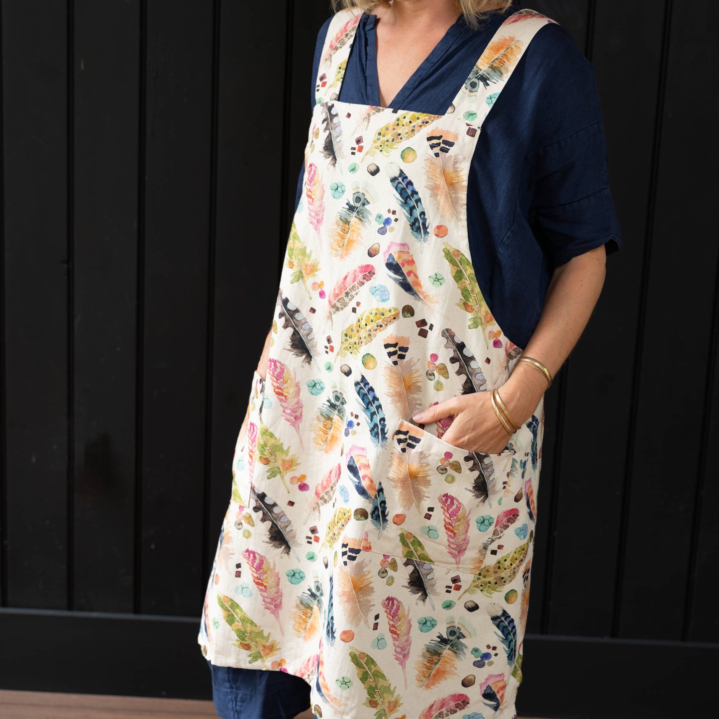 Apron- Smock Style - Feathers