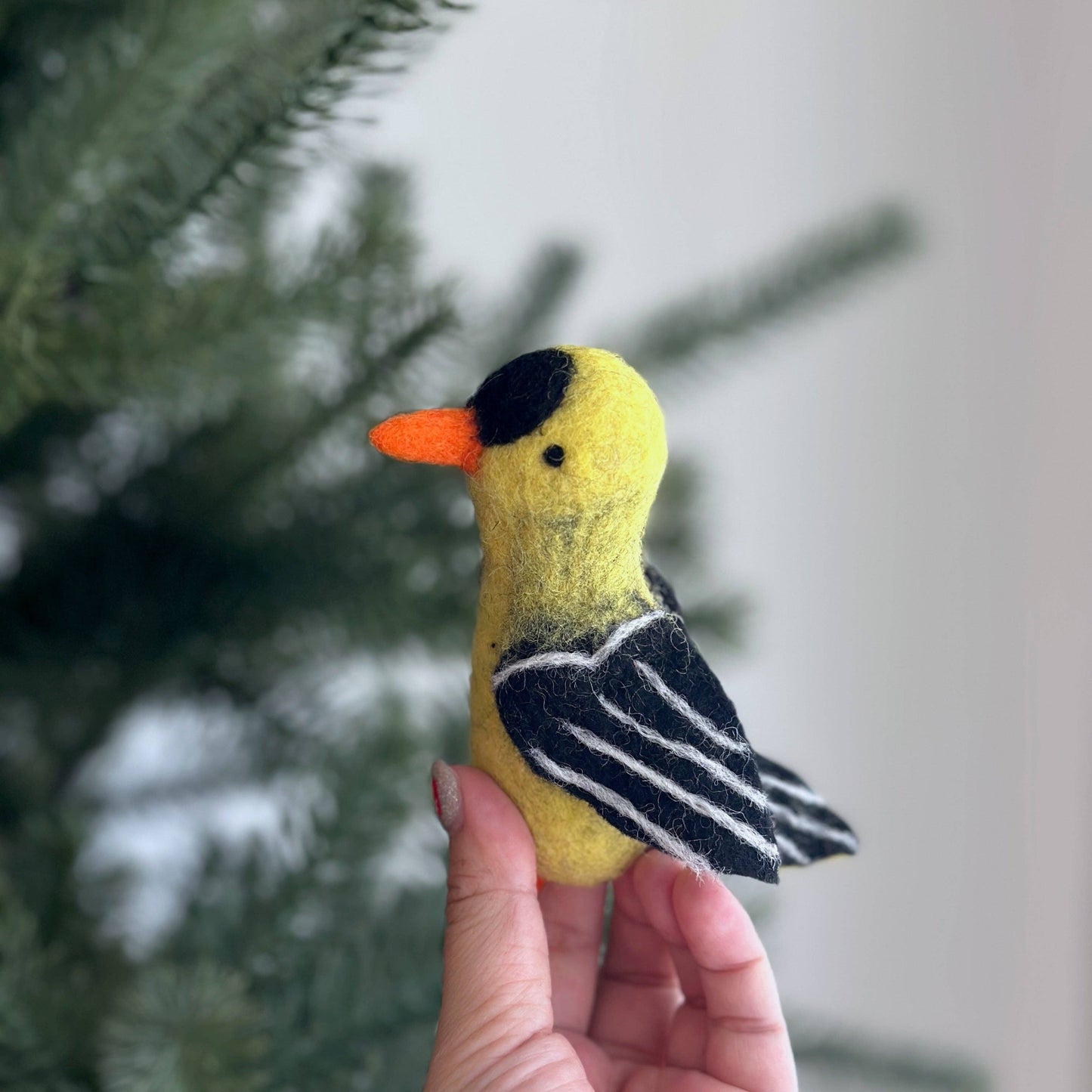 Ornament - Felted Goldfinch