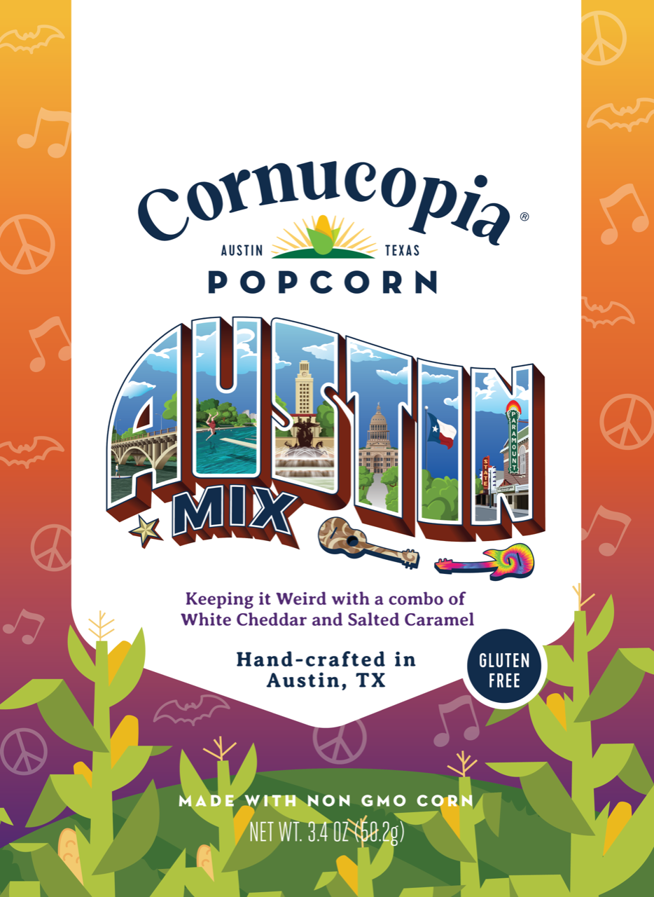 Snacks - Cornucopia Popcorn - Austin Mix Signature Bag (Gluten Free)