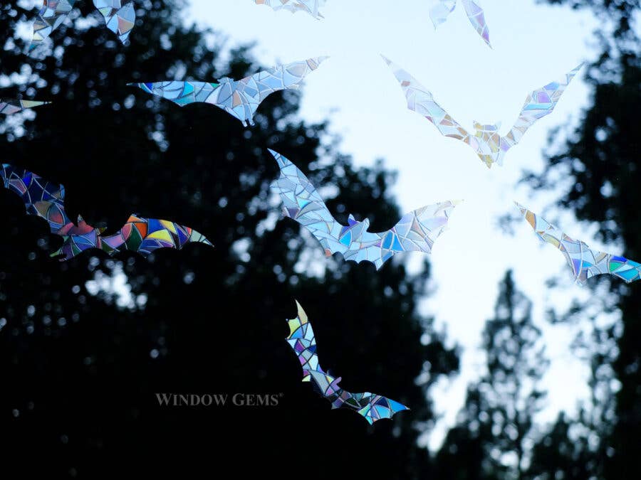 Window Gems - Bat - Window Clings Bird Strike Prevention Decals