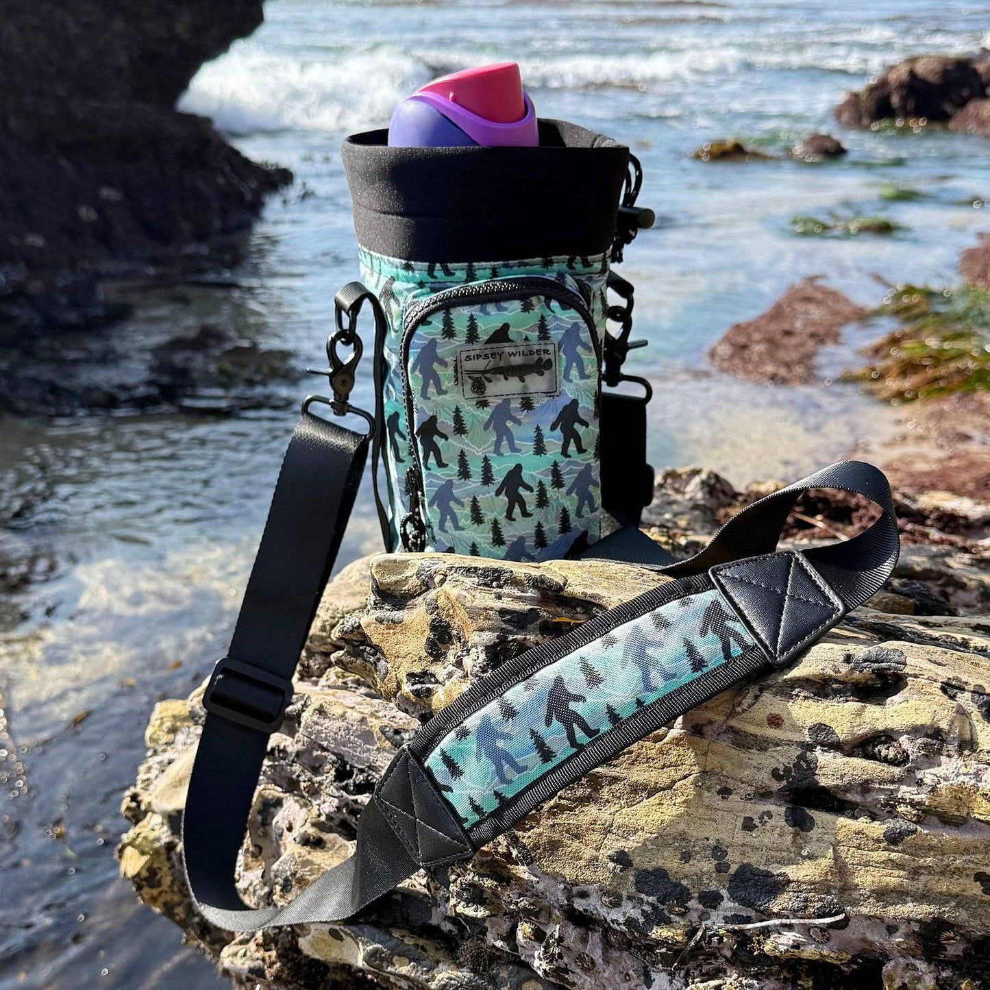Water Bottle Carrier - Sasquatch Forest