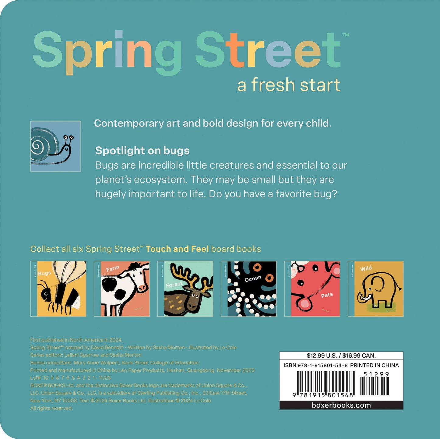 Book - Spring Street Touch and Feel: Bugs by Boxer Books (Board Book / Touch & Feel)