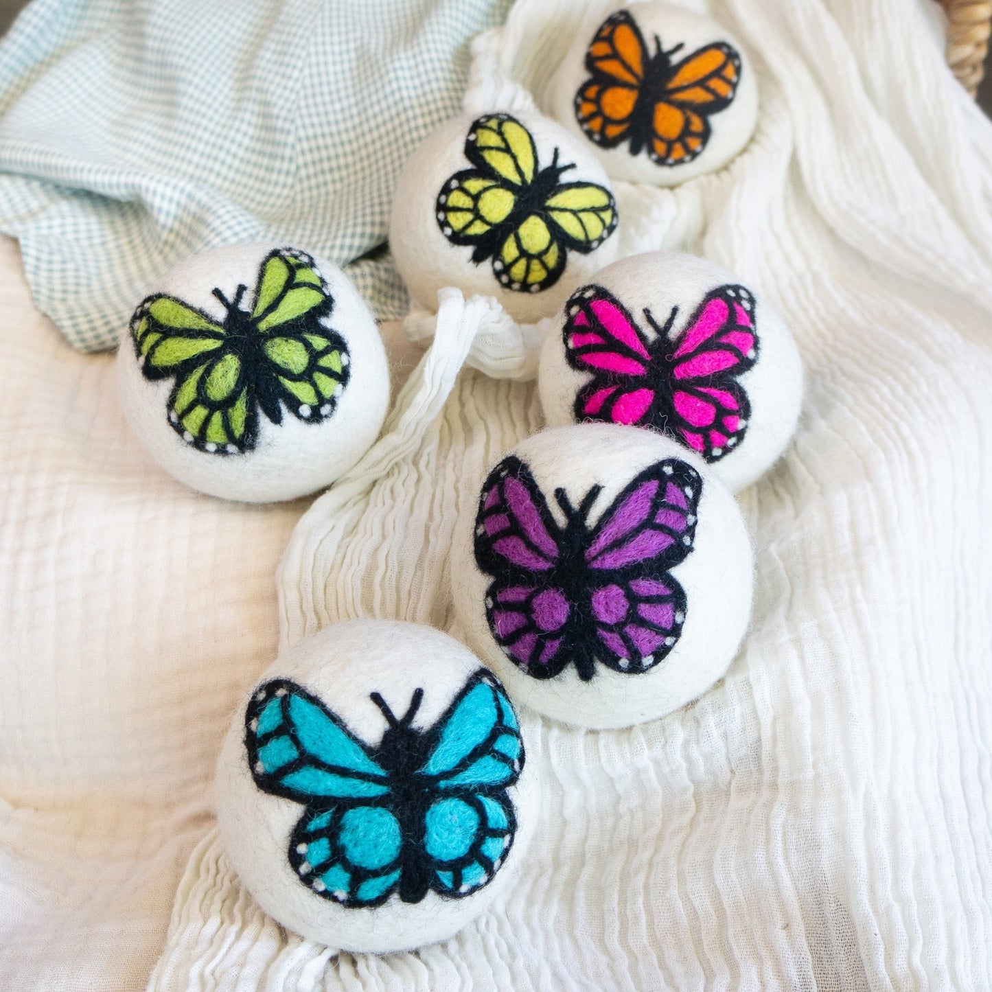 Eco-Laundry - Wool Dryer Ball - Colorful Butterfly (Assorted Colors)