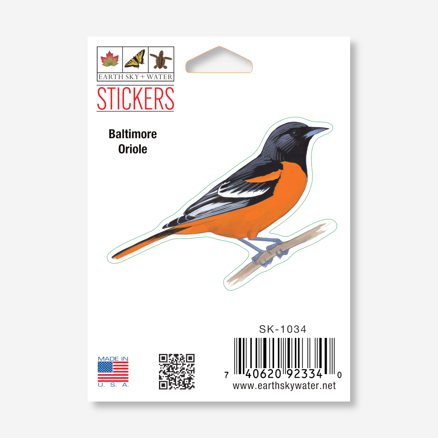 Sticker - Baltimore Oriole Nature Sticker, 2.5" x 3.5"
