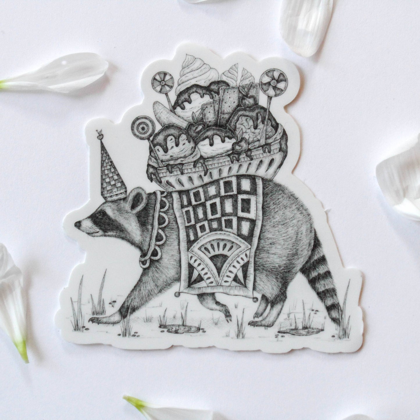 Sticker - Mackenzie Myrick - Rocky Road Raccoon