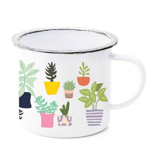 Mug - Enamel - Potted Plants (10oz)