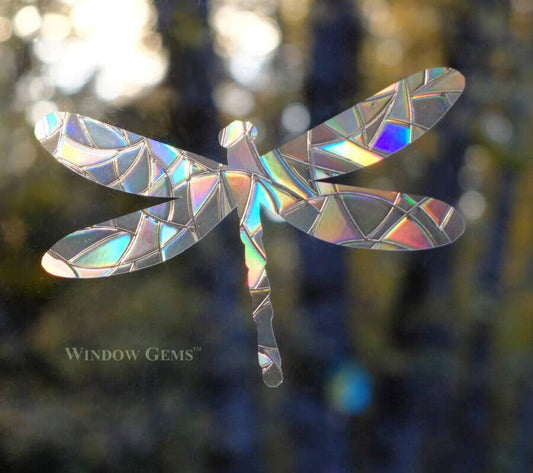 Window Gems - Dragonfly - Window Clings Bird Strike Prevention Decals