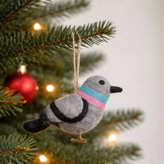 Ornament - Felted Pigeon