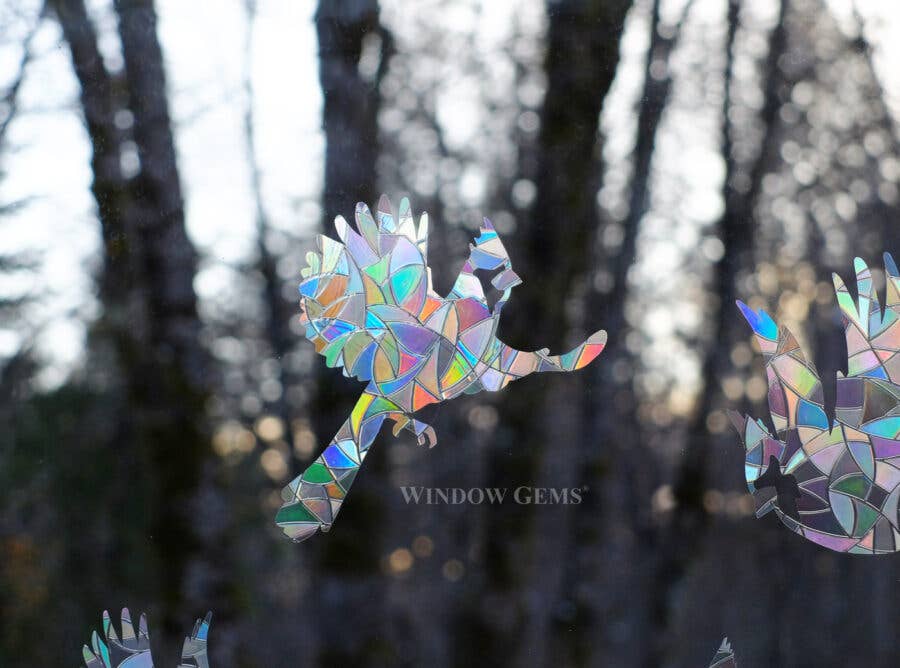 Window Gems - Cardinal - Window Clings Bird Strike Prevention Decals