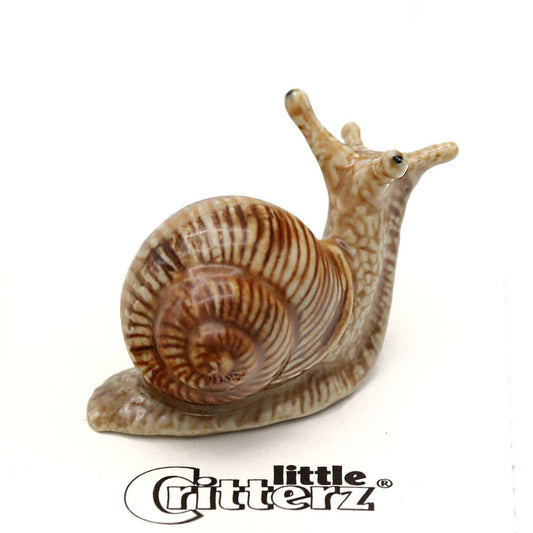 Little Critterz Porcelain Miniature - "Helix" Garden Snail