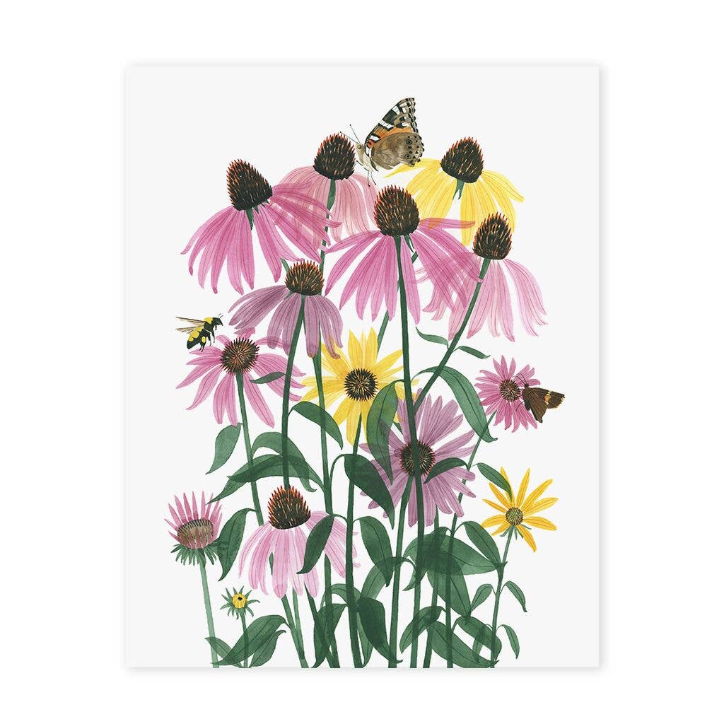 Unframed Art Print - "Coneflowers" by Leana Fischer