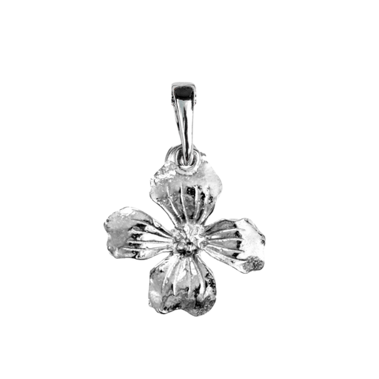 Dogwood Flower Pewter Jewelry - Dogwood Pendant